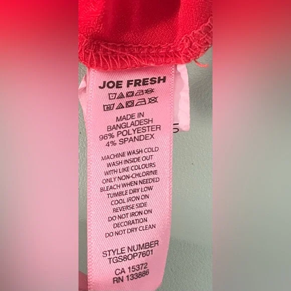 Joe fresh red/orange summer Romper, toddler size 3, flower patter - Picture 5 of 6